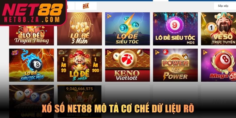 Xổ số Net88 mô tả cơ chế dữ liệu rõ
